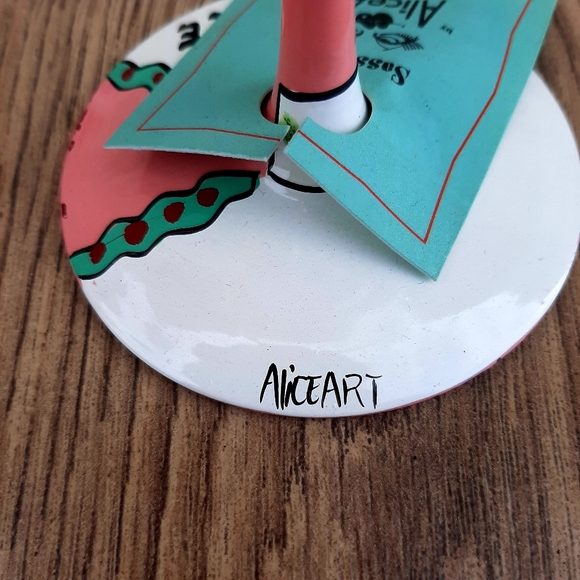 SASS-ITUDE Alice Art Hand painted Wine Glass Named “Juan To Menee" - Picture 4 of 7